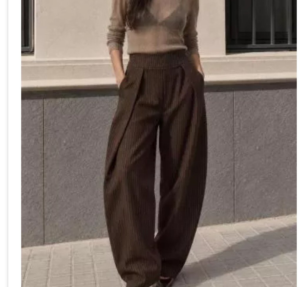 Pantalone marrone gessato codice 15